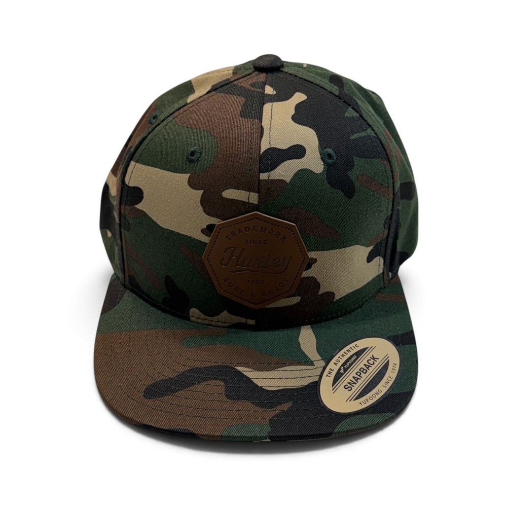 Hurley Tahoe Hat Camouflage Camo Snapback Flat Brim Cap Hat NWT Adjustable
